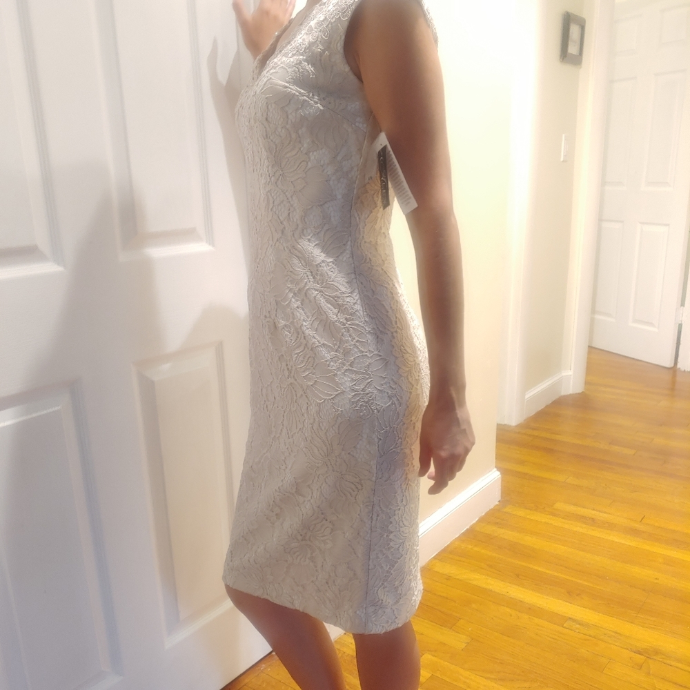Lace cocktail dress, Size 4, color cream